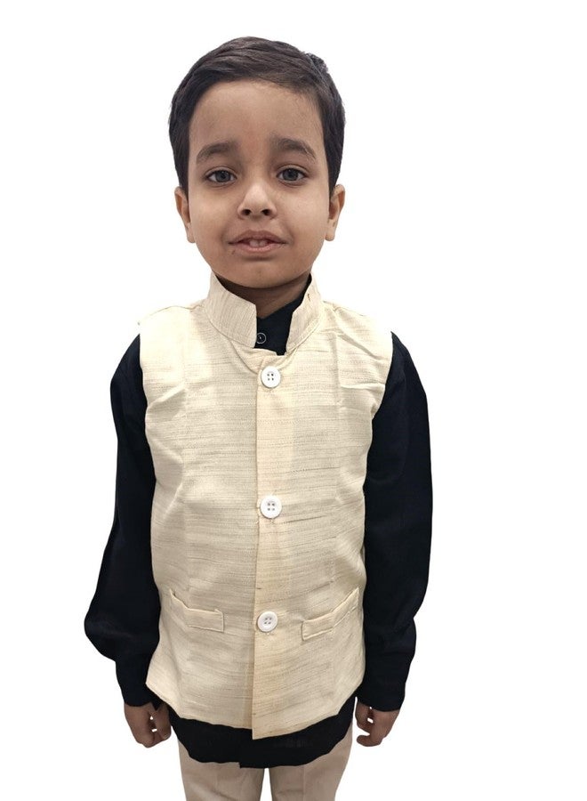BookMyCostume Nehru & Modi Beige Jacket Patriotic Kids Fancy Dress Costume 7-8 years - Image 1